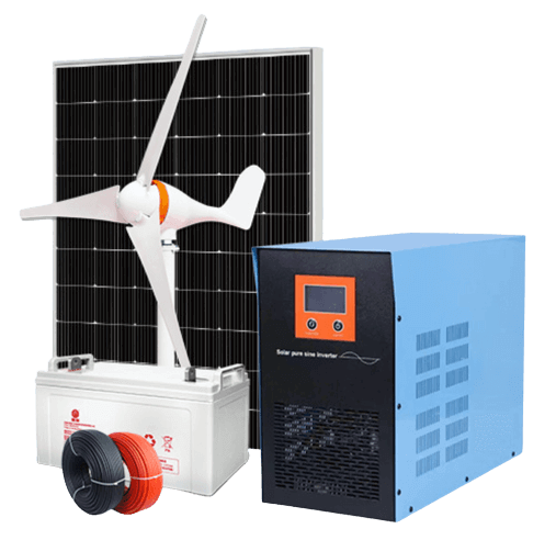 Wind-Solar Hybrid System 1KW solar camera power system